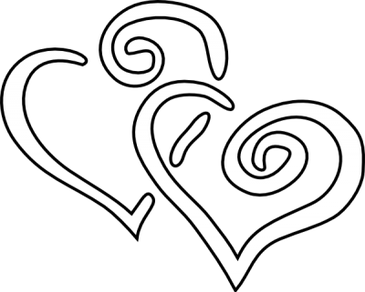 Heart Black And White Wedding Hearts Clipart Black - Black And White Hearts Png (400x321)