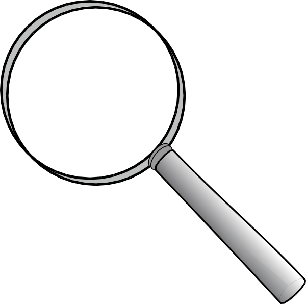 Magnifying Glass Clipart Black And White (600x596)