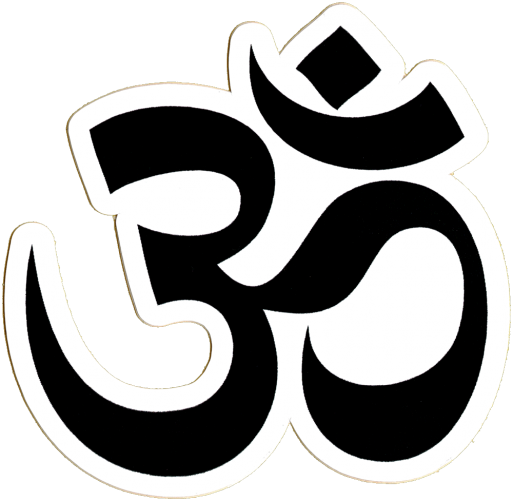 Small Bumper Sticker / Decal - Simbolos Sagrados Do Hinduismo (513x500)