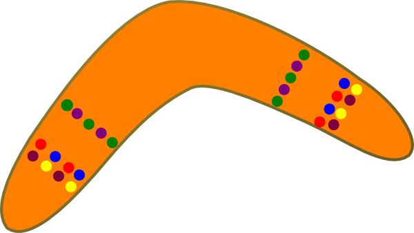 Chrome - Clipart - Orange Boomerang (600x338)