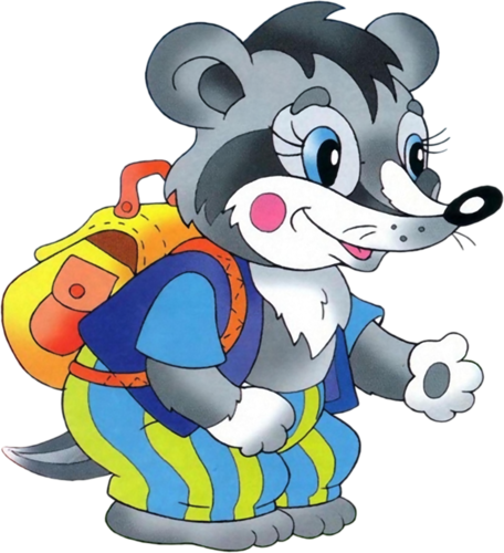 Animals Going To School Animated (456x500)