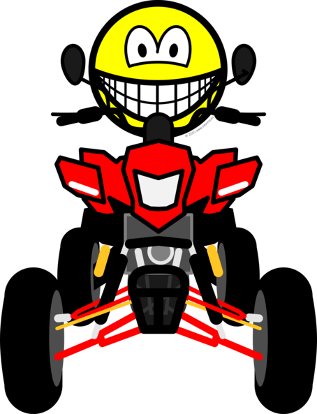 Quad Bike Smile - Emoticon Quad (454x593)