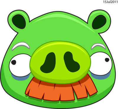 The Mustache Pig 2 By Riverkpocc On Deviantart - Mustache Pig Angry Birds (400x370)