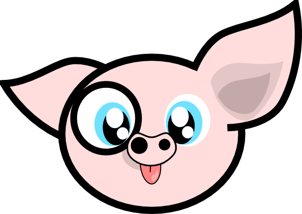 Porcinet Clip Art At Clker - Cute Pig Cartoon (600x426)