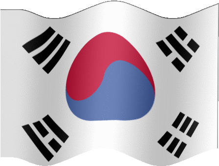 Graafix Animated Flag Of South Korea - Waving South Korea Flag Gif (471x338)