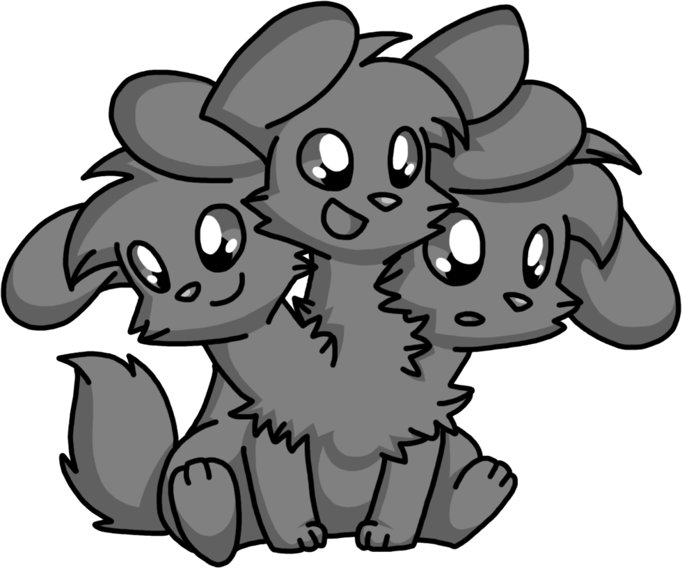 Cerberus Base By Heartinarosebud - Clipart Cute Cerberus (1184x986)