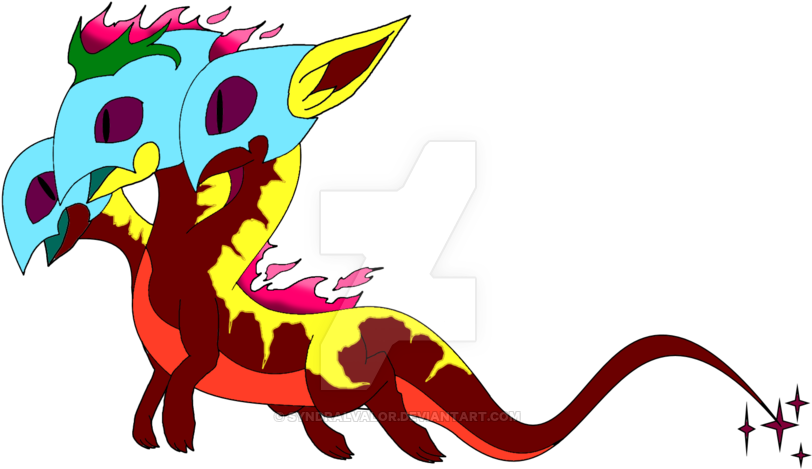 Cerberus Fire Mane Pyrill Custom 2 By Syndralvalor - Cartoon (1024x614)