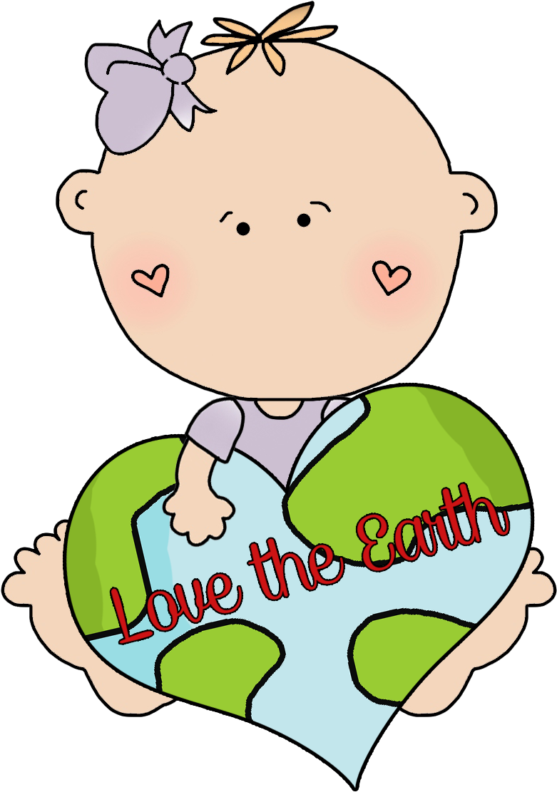 Baby Face Earth Day Clip Art Recycle Love The Earth - Baby Face Earth Day Clip Art Recycle Love The Earth (855x1194)