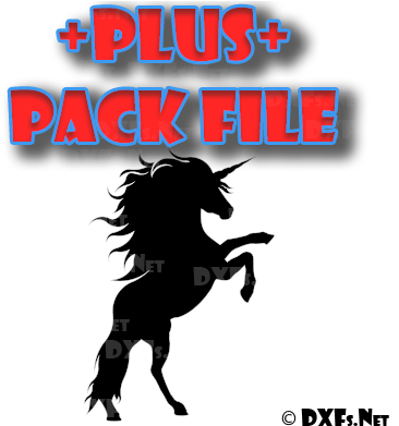 Dxf336-p Unicorn Horse Standing Rearing Silhouette - Autocad Dxf (400x400)