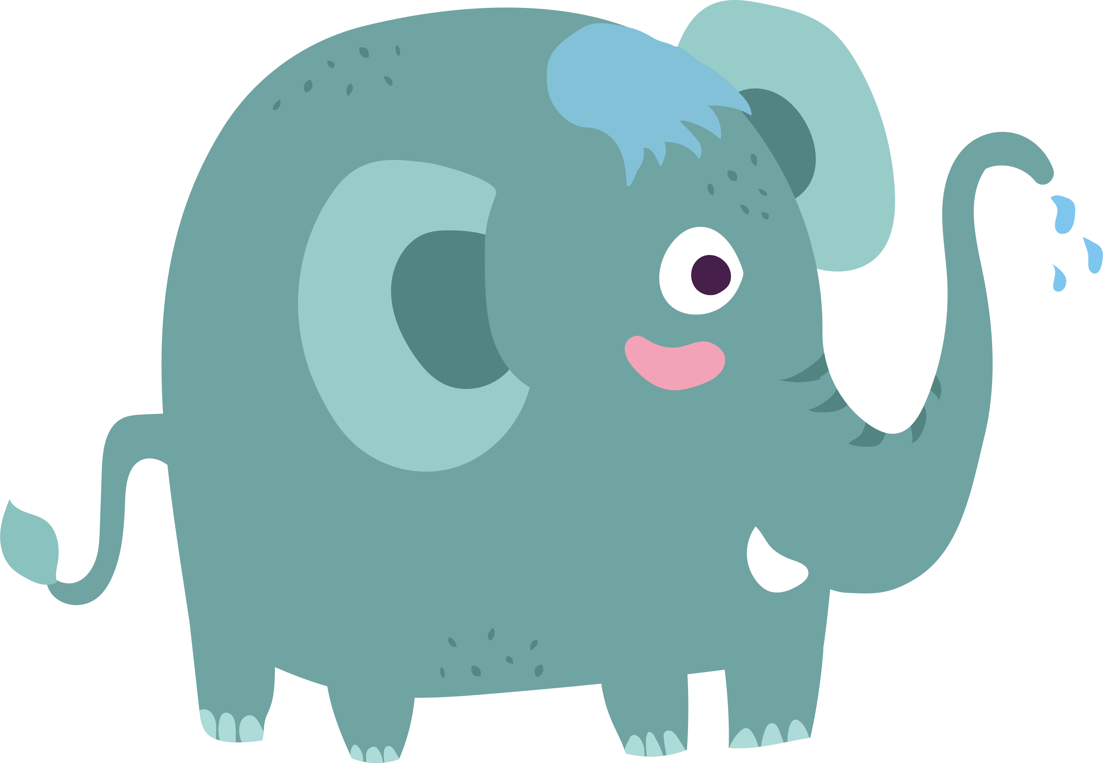 Donkey Euclidean Vector - ช้าง พ่น น้ำ Png (4329x2996)