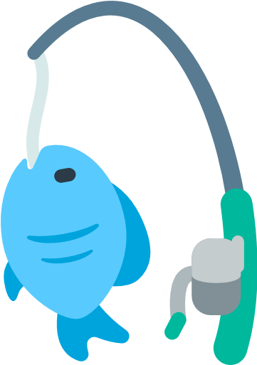 Fishing Pole And Fish Emoji - Fishing Pole With Fish Clipart (512x512)
