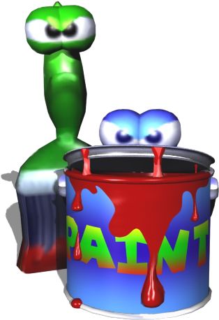 Ron And Reg Artwork - Conker's Bad Fur Day Paint Pot (329x471)