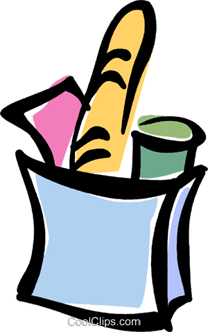 Bag Of Groceries Royalty Free Vector Clip Art Illustration - Markham Food Bank (300x480)