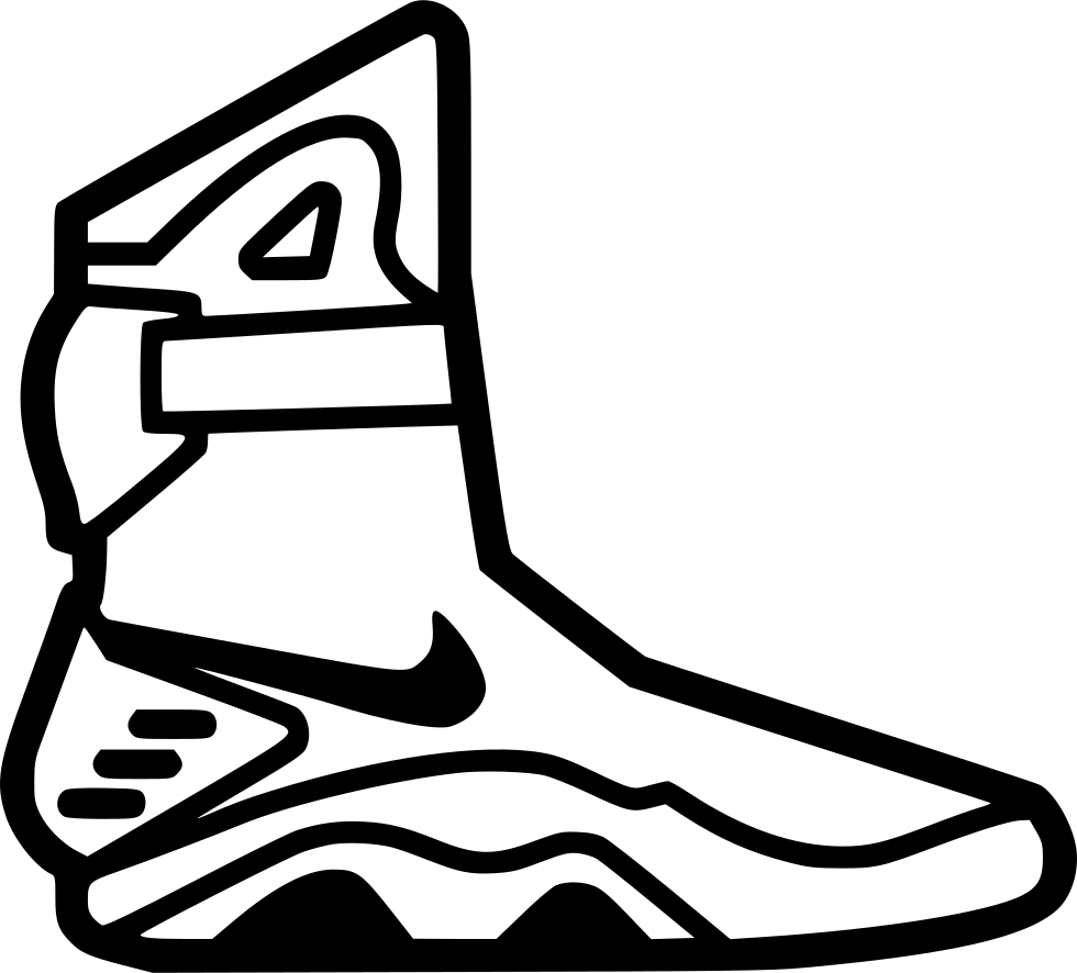 Nike Clipart Svg - Nike Air Mags Drawing (980x886)