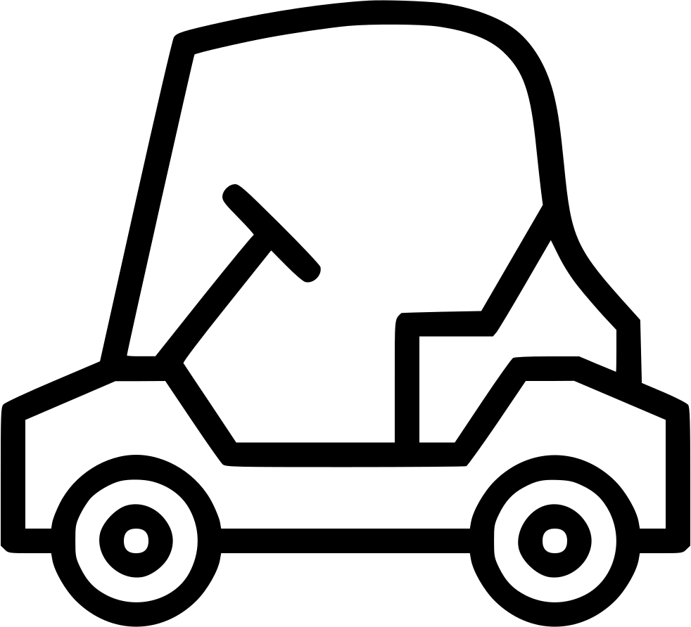 Golf Cart Car Electric Comments - Icono Carrito Golf Png (982x892)