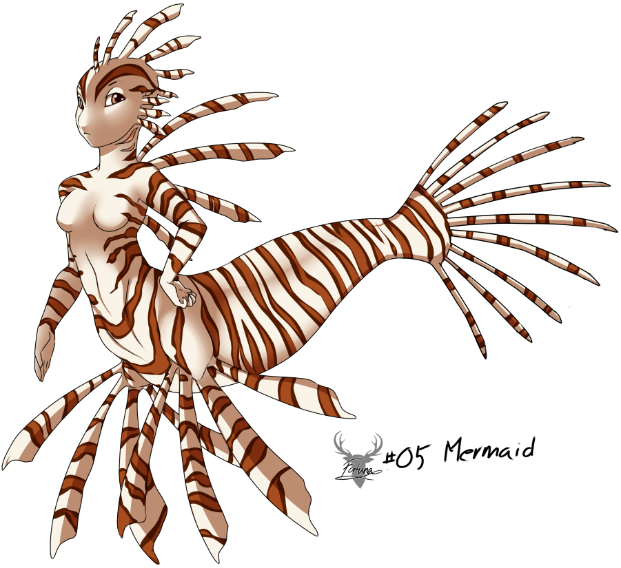 Lionfish Mermaid - Lionfish Mermaid (900x854)