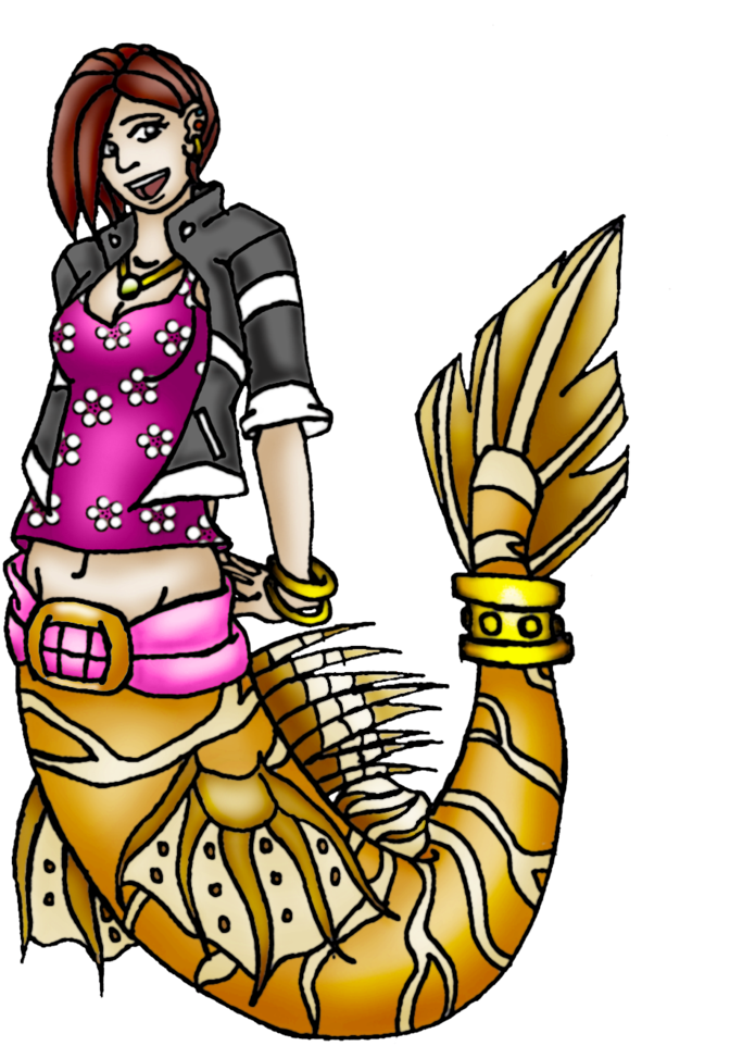 Lion Fish Mermaid Design By Ladymischievous Lion Fish - Cartoon (900x1180)