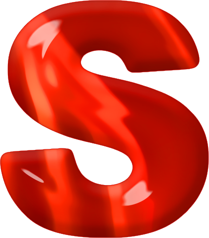 Fresh Letter S Clipart Presentation Alphabets Red Glass - Red Glass Letter S (423x481)