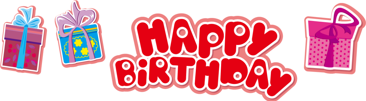 4岁生日 - Happy Birthday Red Font (1200x332)