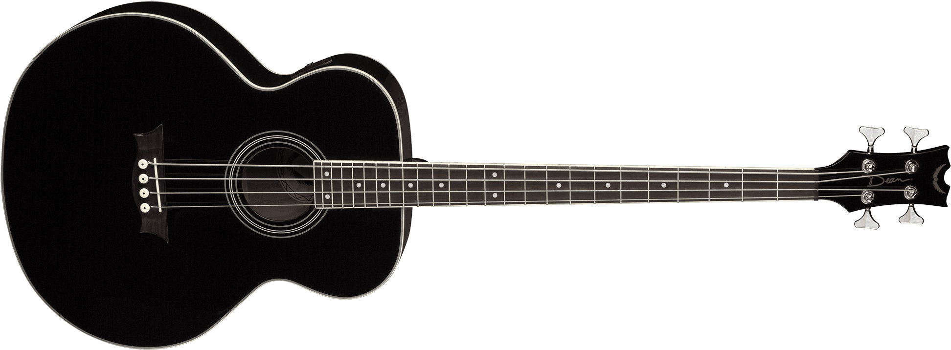 Dean Guitars Image - Dean Acoustic Bass Black (2000x816)