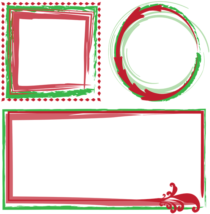 Christmas Border Clip Art 27, Buy Clip Art - Frohe Weihnacht-familien-foto-aufkleber Quadratischer (720x720)