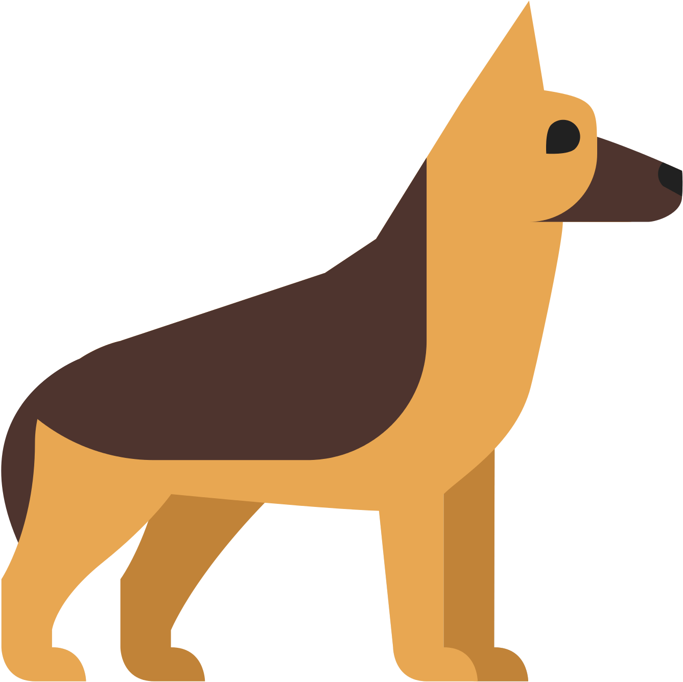 German Shepherd Icon Png (1600x1600)