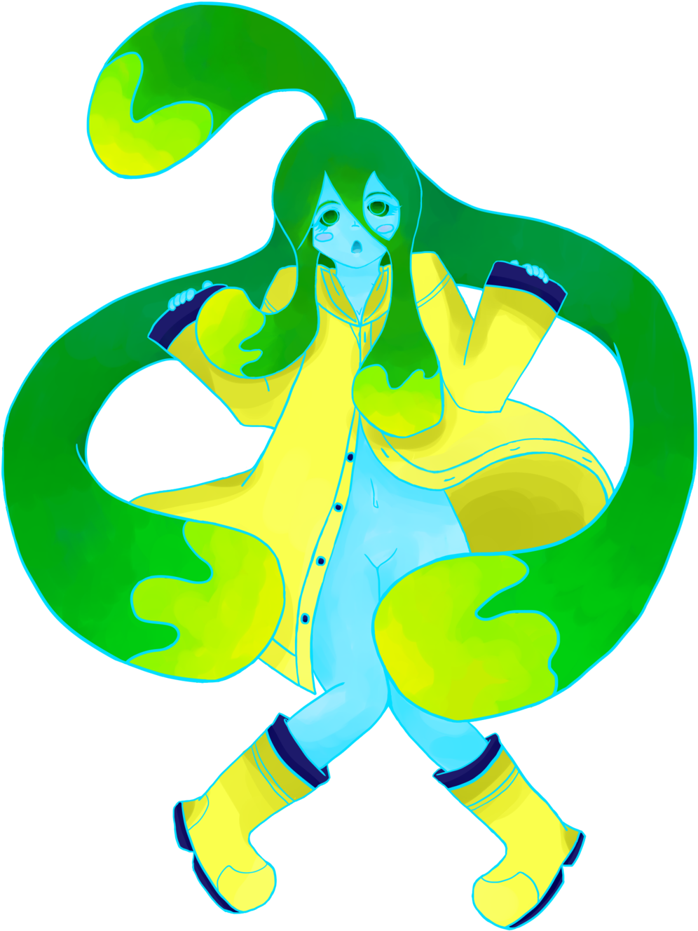 Suu The Slime No Background By Itsyaboimyuk - Mouth (1024x1408)