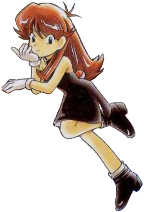 Artwork De Verte Pour L'arc Rouge, Bleu & Verte - Pokemon Girl In Black Dress (300x431)