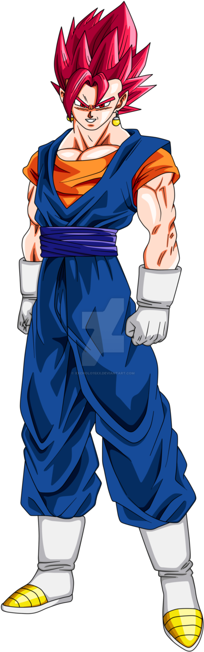 Vegetto Manga Ssj God By Cholo15art - Kefla Vs Vegito (573x1392)