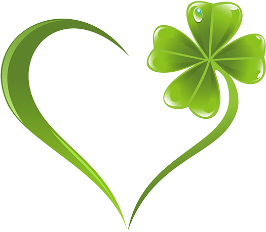 Four-leaf Clover Tattoo Heart Shamrock - 4 Leaf Clover Heart (550x483)