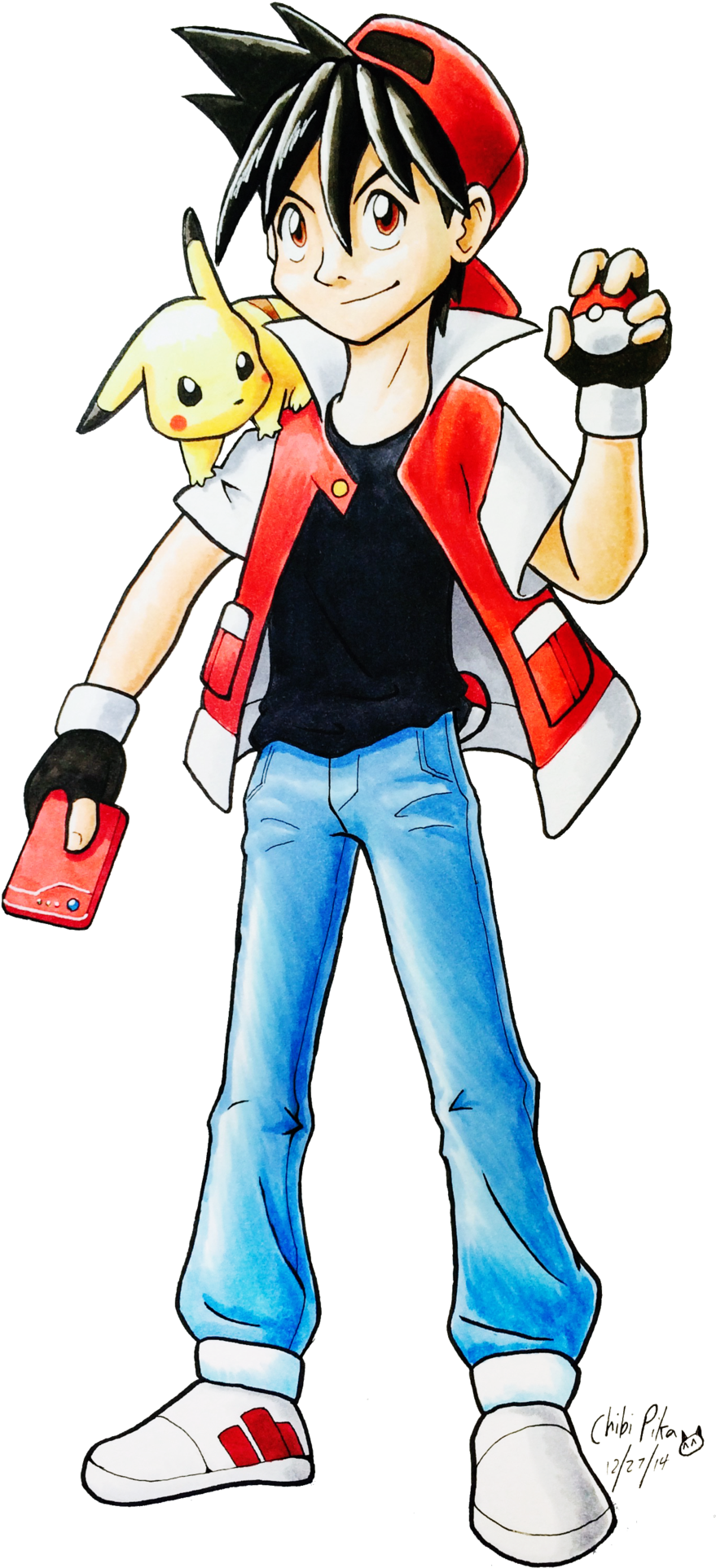 Pokemon Trainer Blue Manga Download - Manga Pokemon Trainer Red (1280x2080)