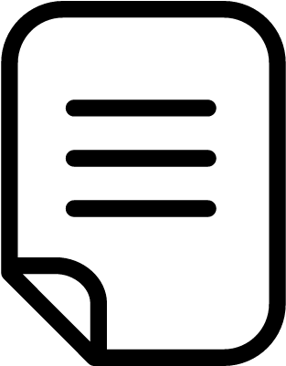 Rounded Paper With Text Lines And One Folded Corner - Paper (400x400)