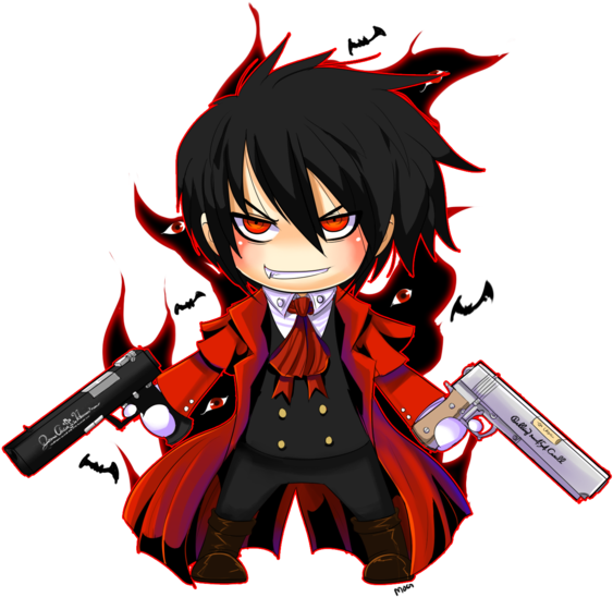 Alucard And Walter Hellsing - Hellsing Alucard Chibi (600x590)