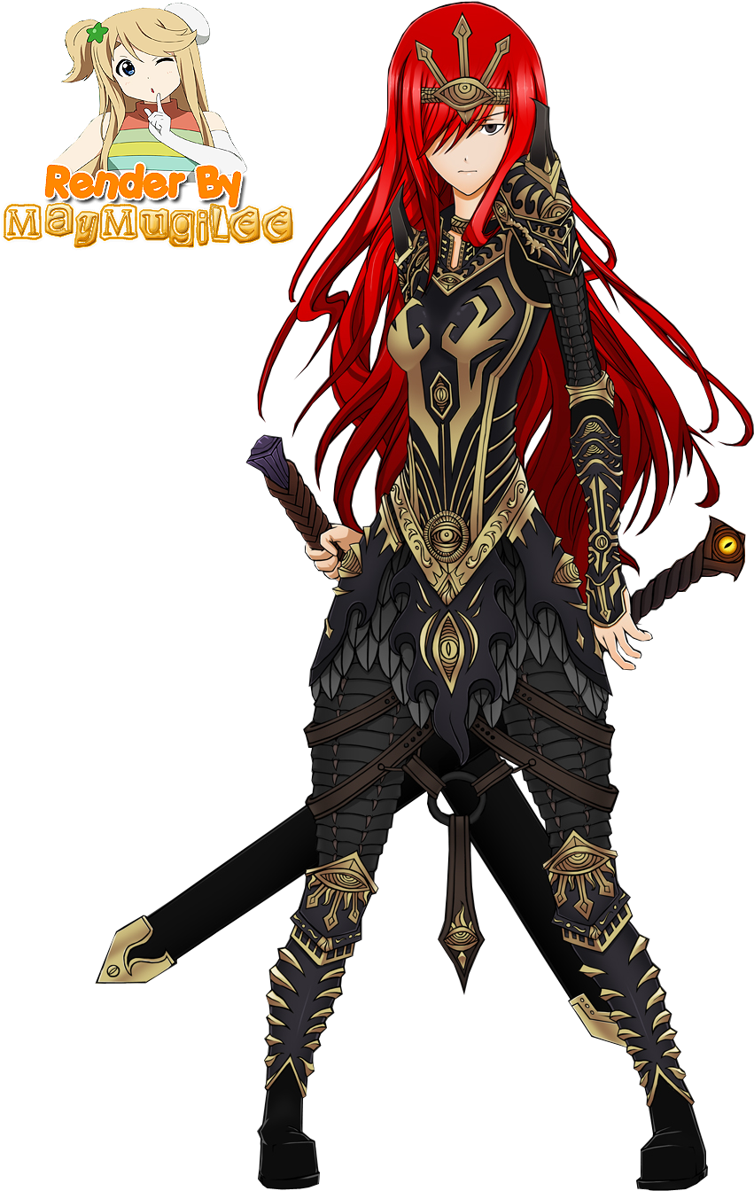 Erza Scarlet Armor Manga For Kids - Erza Scarlet 8 Render (900x1394)