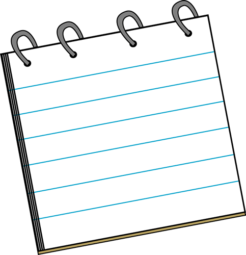 Filler Paper Clipart 5 By John - Clip Art Note Pad - (483x500) Png Clipart  Download