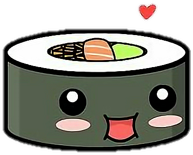 Cute Cartoon Sushi Roll (850x685)