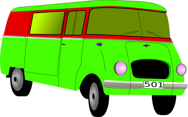 Van - Minibus Clipart (600x375)