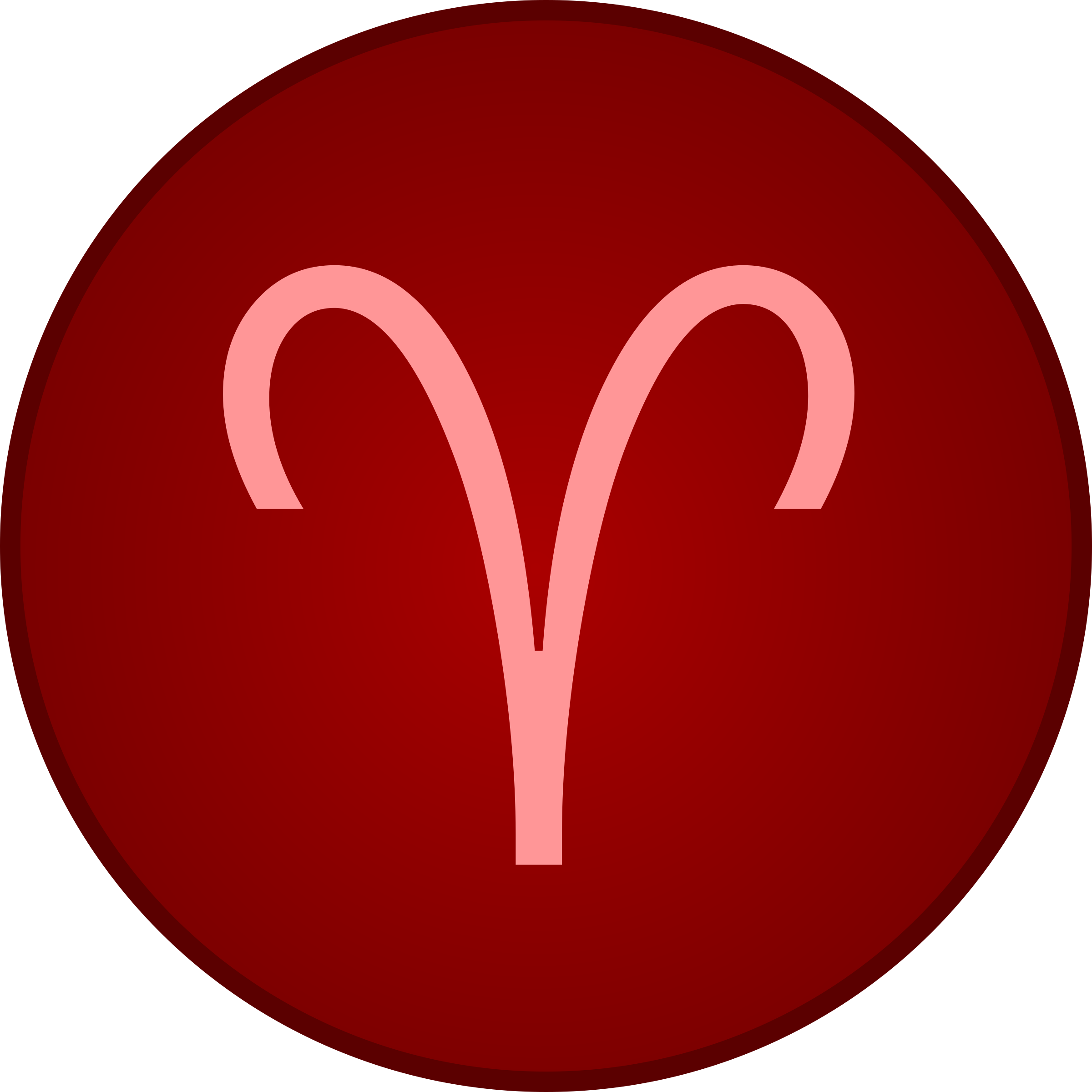 Aries Ram Symbol Clipart - Aries Symbol Red (2400x2400)