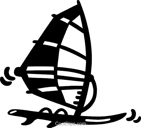 Windsurfer Royalty Free Vector Clip Art Illustration - Windsurfer Royalty Free Vector Clip Art Illustration (480x438)