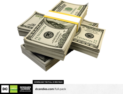 Money Stacks Wallpaper - Money 3d Png (400x307)