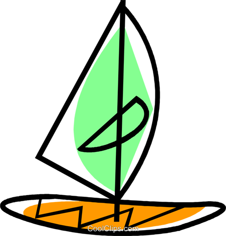 Windsurfer Royalty Free Vector Clip Art Illustration - Windsurfer Royalty Free Vector Clip Art Illustration (460x480)