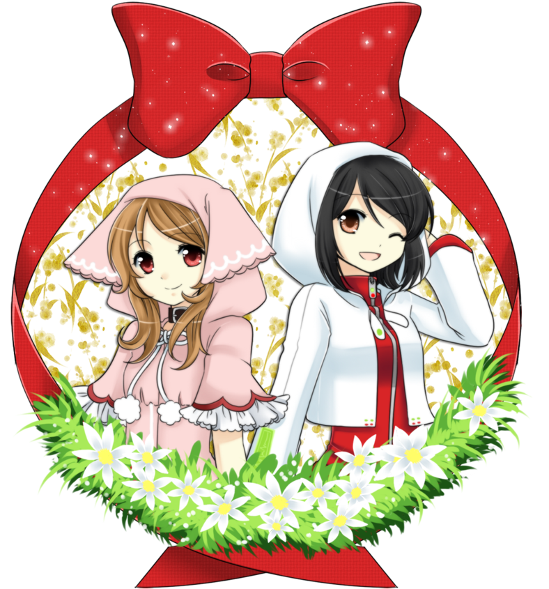 Miko And Nami 1st Anniversary By Azelilia - Cartoon (900x956)
