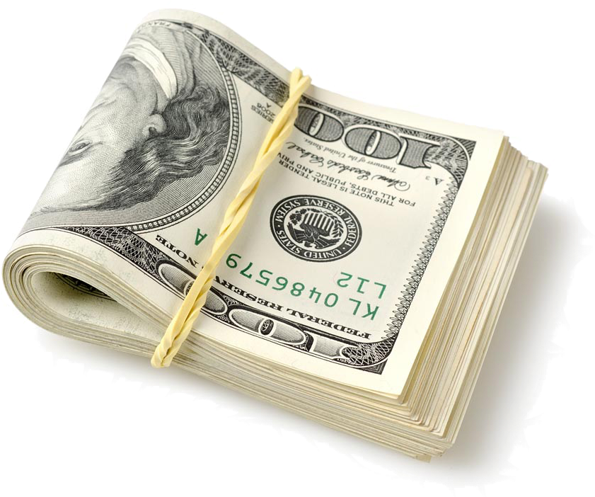 United States Dollar Money Banknote United States One - Money In A Bundle (1000x1000)