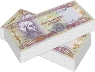 Psd Detail - Stacks Of Jamaica Money (400x305)