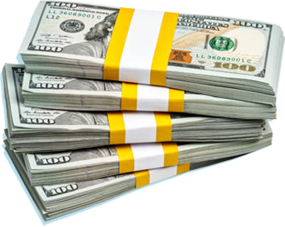 Stack Of Money Transparent - Fajo De Billetes De 100 Dolares (403x321)
