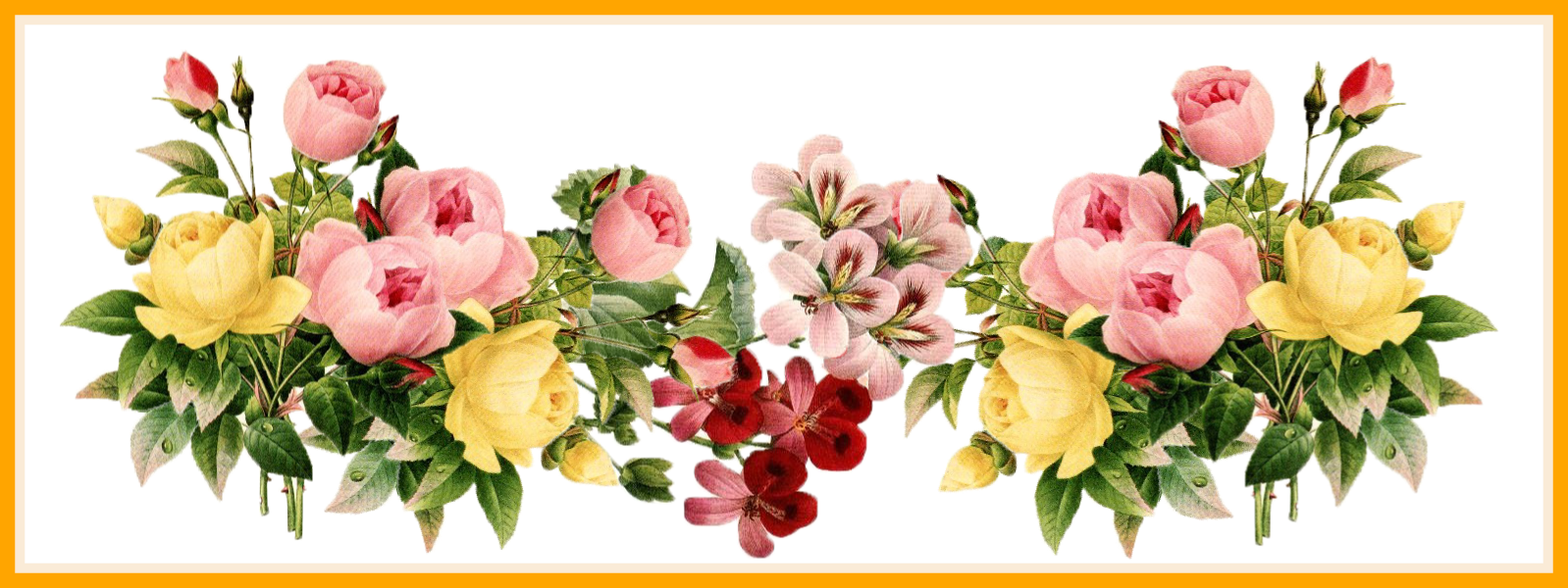 Incredible Vintage Flowers U Etikette Und Pict For - Flowers With Transparent Background (1598x600)