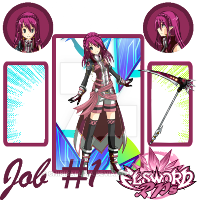 Job Class Sheet, Master Reaper By Chibisallina - Elsword (400x407)