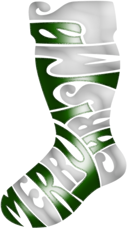 Christmas Stockingmerry Christmasyard Artclip - Sock (400x500)