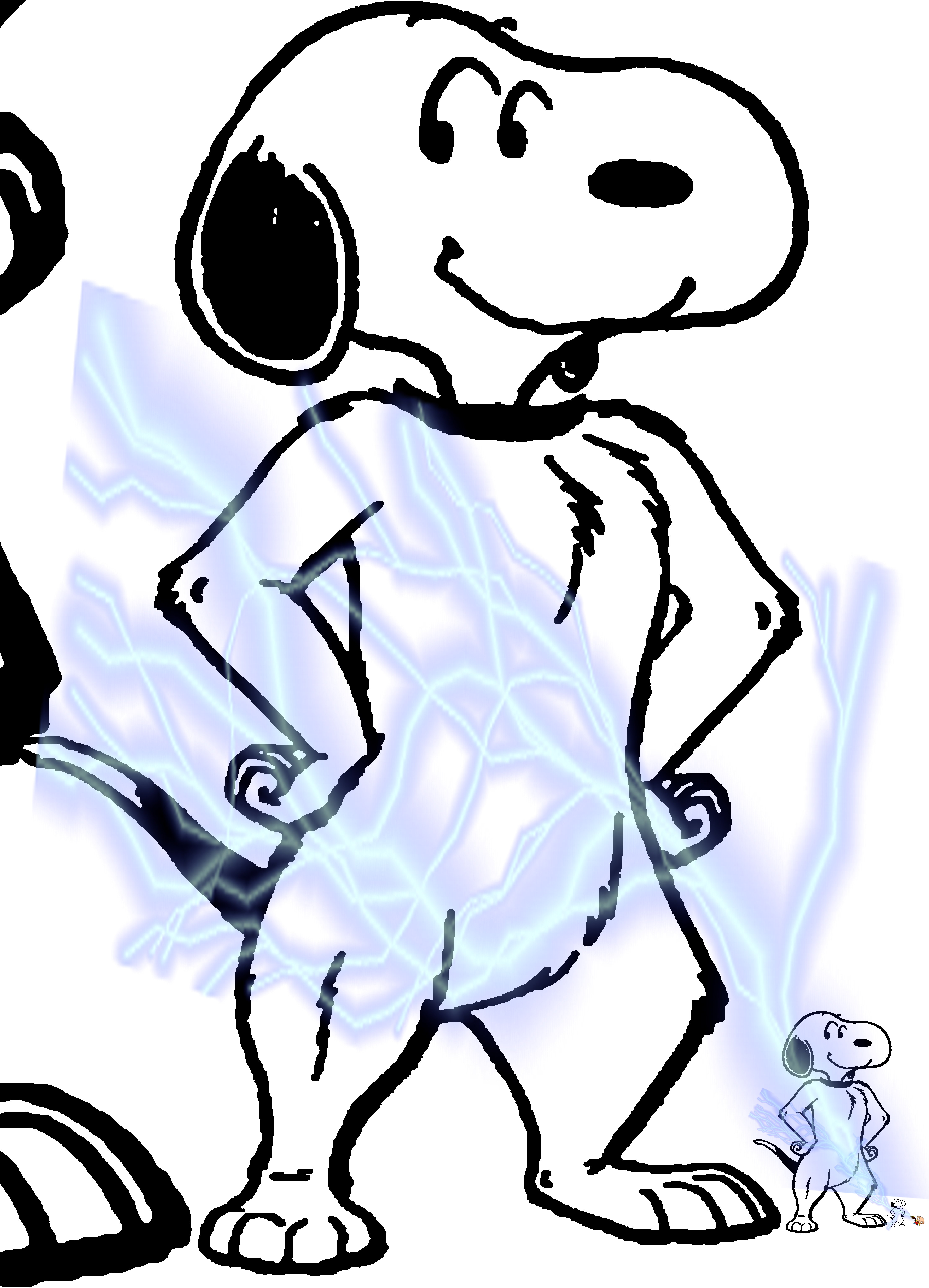 Stewie Griffin Tests The Growth Radius On Snoopy By - Super Snoopy (4433x6143)