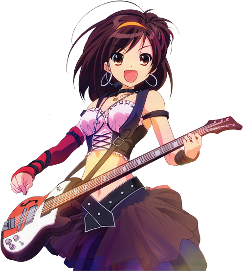 Anime And Manga Image - Haruhi Suzumiya Rock (500x559)